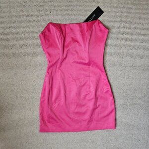 Elliatt Emani Dress Small S Fuchsia Pink - Mini Bodycon Cocktail Party Strapless